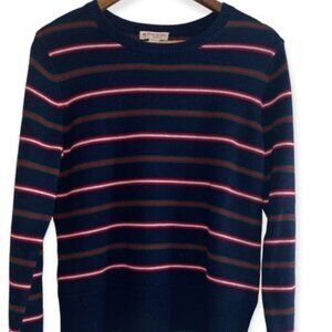 Brooks Brothers Women's 100% merino wool Nautical stripe sweater SIZE LARGE